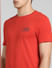 Red Crew Neck T-shirt_393802+5