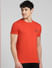 Red Crew Neck T-shirt_393808+2