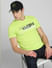 Lime Green Graphic Print Crew Neck T-shirt_393814+1