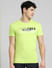 Lime Green Graphic Print Crew Neck T-shirt_393814+2