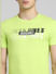 Lime Green Graphic Print Crew Neck T-shirt_393814+5