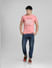 Pink Graphic Print Crew Neck T-shirt_393819+6