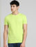 Lime Green Crew Neck T-shirt_393828+2
