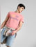 Pink Graphic Print Crew Neck T-shirt_394576+1
