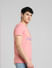 Pink Graphic Print Crew Neck T-shirt_394576+3