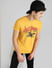 Yellow Graphic Print Crew Neck T-shirt_393849+1