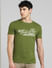 Green Graphic Print Crew Neck T-shirt_393125+2