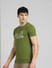 Green Graphic Print Crew Neck T-shirt_393125+3