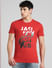 Red Graphic Print Crew Neck T-shirt_393126+2