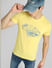 Yellow Graphic Print Crew Neck T-shirt_393865+1