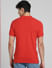 Red Logo Print Polo Neck T-shirt_395593+4