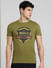Green Graphic Print Crew Neck T-shirt_393879+2