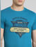Blue Graphic Print Crew Neck T-shirt_393880+5