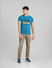 Blue Graphic Print Crew Neck T-shirt_393880+6
