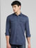 Blue Solid Full Sleeves Shirt_392484+2
