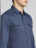 Blue Solid Full Sleeves Shirt_392484+5