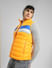 Yellow Colourblocked Puffer Vest Jacket_388125+2