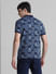 Blue Printed Polo T-shirt_413180+4