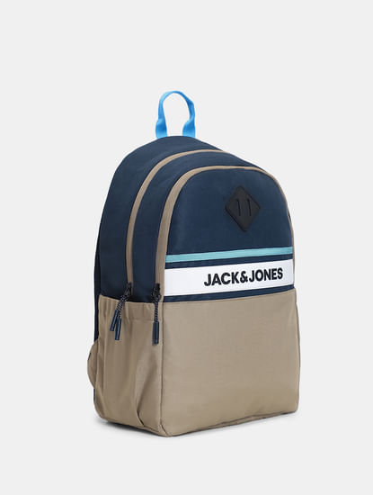 Grey Colourblocked Backpack