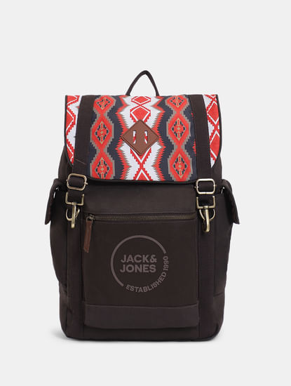 Dark Brown Aztec Print Backpack