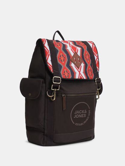 Dark Brown Aztec Print Backpack
