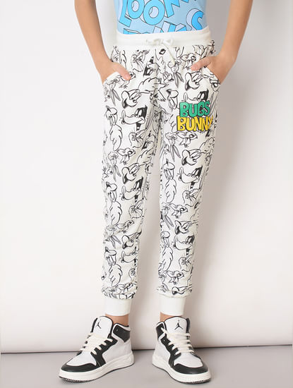 Looney Tunes White Printed Co-ord Set Sweatpants