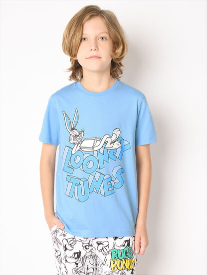 Looney Tunes Blue Bugs Bunny Print T-shirt