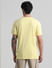 Yellow Logo Print Crew Neck T-shirt_412160+4