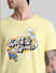 Yellow Logo Print Crew Neck T-shirt_412160+5