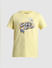 Yellow Logo Print Crew Neck T-shirt_412160+7