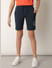 Boys Navy Blue Cotton Knit Shorts_413536+2