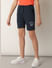 Boys Navy Blue Cotton Knit Shorts_413536+3