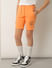 Boys Orange Cotton Knit Shorts_413537+3
