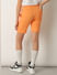 Boys Orange Cotton Knit Shorts_413537+4