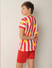 Boys Red Striped Co-ord Set T-shirt_413546+4
