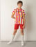 Boys Red Striped Co-ord Set T-shirt_413546+5