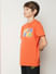 Boys Orange Logo Print T-shirt_413548+3