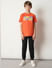 Boys Orange Logo Print T-shirt_413548+5