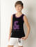 Boys Black Logo Print Sleeveless T-shirt_413549+3