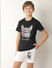 Boys Black Graphic Doggo T-shirt_413553+2