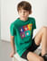 Boys Green Moody Doggo Print T-shirt_413557+1