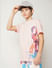Boys Pink Large Doggo Print T-shirt_413561+1