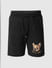 Boys Black Doggo Print Knit Shorts_413580+7