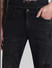 Black Low Rise Distressed Ben Skinny Jeans_414996+4