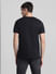 Black Foil Print Crew Neck T-shirt_415010+4