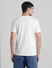 White Logo Print Crew Neck T-shirt_415014+4