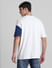 White Colourblocked Oversized T-shirt_415018+4