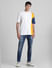 White Colourblocked Oversized T-shirt_415018+6