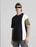 Black Colourblocked Oversized T-shirt_415019+1