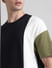 Black Colourblocked Oversized T-shirt_415019+5